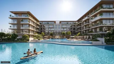 Everly Place off-plan tower exterior in MBR City (Meydan Horizon), Dubai