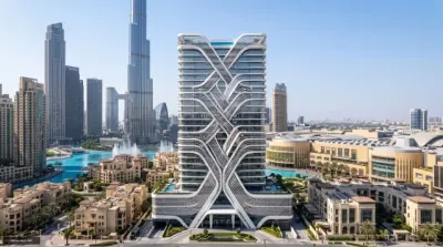 Mercedes-Benz Places by Binghatti off-plan tower exterior in Downtown Dubai, Dubai